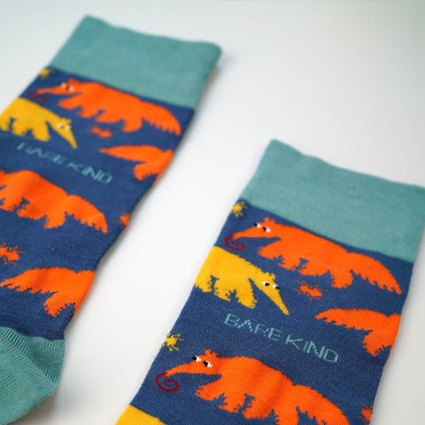 Anteater Socks | Bamboo Socks | Blue Socks | Tropical Socks - Sprouts of Bristol