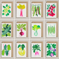 Beetroot Risograph Greetings Card - Sprouts of Bristol