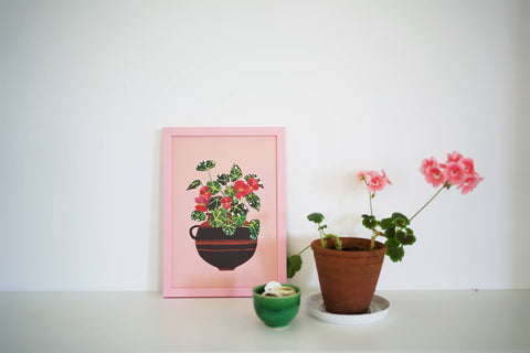 Begonia Print A4 - Sprouts of Bristol