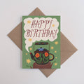 Birthday Teapot | Birthday card | Folk, tea - Sprouts of Bristol