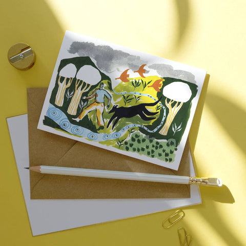 Black Dog | Everyday greetings card | Countryside, nature - Sprouts of Bristol