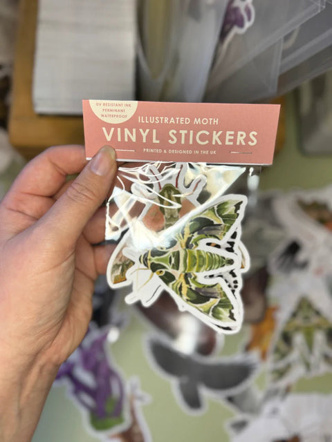 British Moth Vinyl Stickers Set of 3 - Sprouts of Bristol