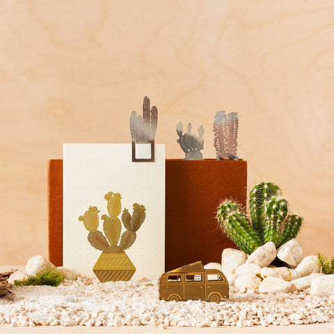 Cactus Bookmarks – Set of 4 Metal Page Markers - Sprouts of Bristol