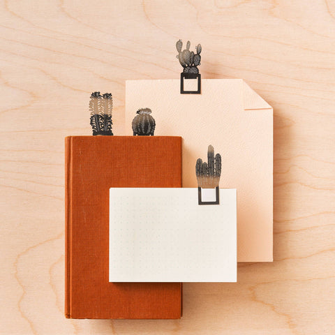 Cactus Bookmarks – Set of 4 Metal Page Markers - Sprouts of Bristol