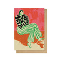 Calm Woman Portrait Greetings Card - Sprouts of Bristol