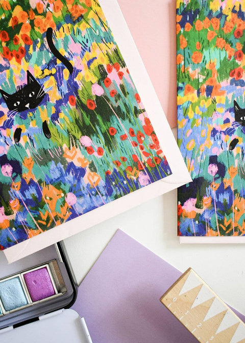 Cat in the Garden at Arles Greetings Card - Sprouts of Bristol