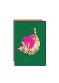 'Cat with Heart ' Greetings Card   - Sprouts of Bristol