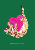 'Cat with Heart ' Greetings Card   - Sprouts of Bristol
