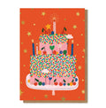 CELEBRATION CAKE gold foil card - Sprouts of Bristol