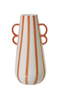 Ceramic Stripe Vase with Loop Handles – Orange - Sprouts of Bristol