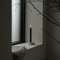 Charcoal Black 7/8" x 10" Church Dinner Candles - Sprouts of Bristol