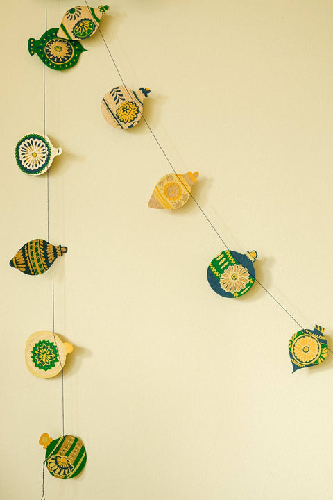 Christmas Ornaments Sewn Garland - Sprouts of Bristol