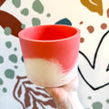 Coral Pink, Pale Pink and Putty Jesmonite Pot - Sprouts of Bristol