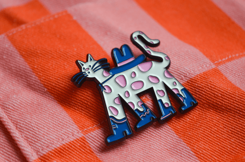 Cowboy Cat Enamel Pin - Sprouts of Bristol