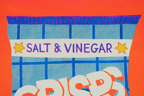 Crisps Risograph A4 Print - Sprouts of Bristol