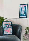 Dahlia Flower Risograph Print - Sprouts of Bristol