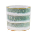 Dora Green Reactive Glaze Striped Planter - Sprouts of Bristol