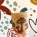 Etched Style Mushroom Fungi Planter in Brown - Sprouts of Bristol