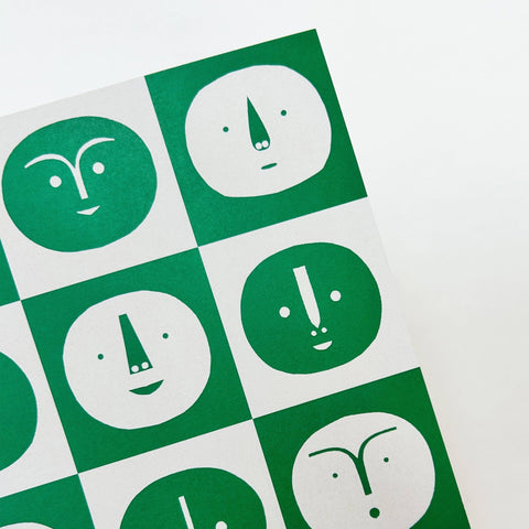 Faces Greetings Card - Sprouts of Bristol