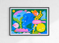 Fishies A3 Risograph Print - Sprouts of Bristol