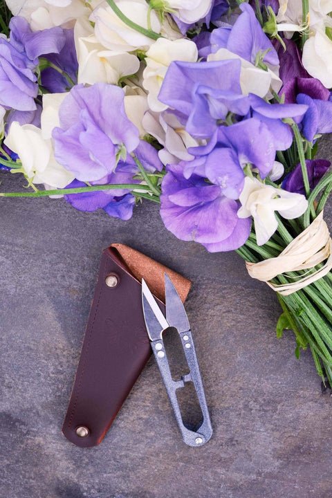 Garden Snips in Leather Pouch - Sprouts of Bristol