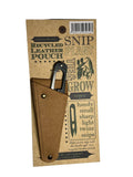 Garden Snips in Natural Leather Pouch - Sprouts of Bristol