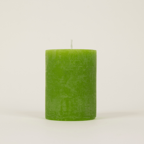 Geranium Leaf, Scented Coloured Pillar Candle - Sprouts of Bristol