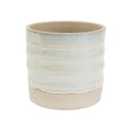 Gia Rippled Two Tone Ice White Planter - Sprouts of Bristol