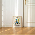 Go Outdoors Art Print | Nature | Folky | Mushrooms | Dog - Sprouts of Bristol