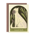 Good Luck Cat Greetings Card - Sprouts of Bristol