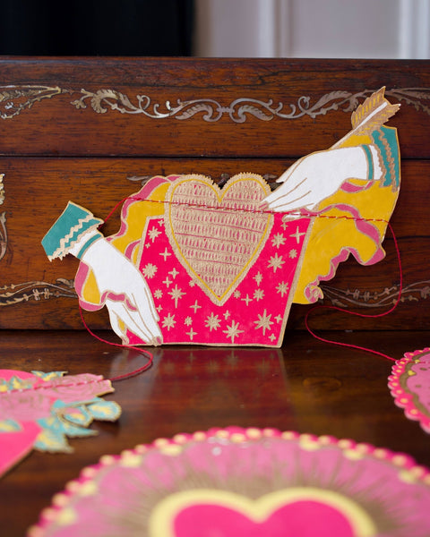 Hearts Sewn Garland - Sprouts of Bristol