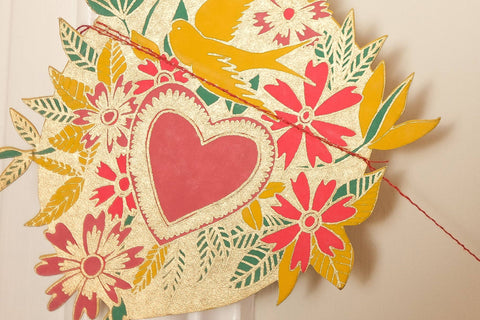 Hearts Sewn Garland - Sprouts of Bristol