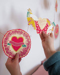 Hearts Sewn Garland - Sprouts of Bristol