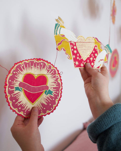 Hearts Sewn Garland - Sprouts of Bristol