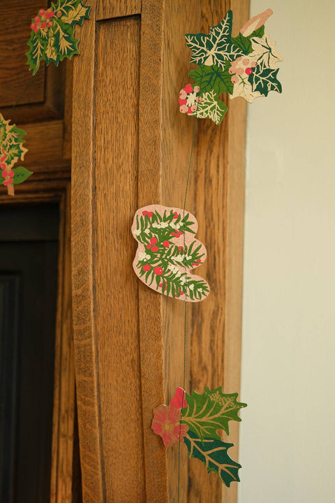 Holly and Ivy Sewn Garland - Sprouts of Bristol