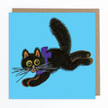 Jumping Cat Greetings Card - Sprouts of Bristol
