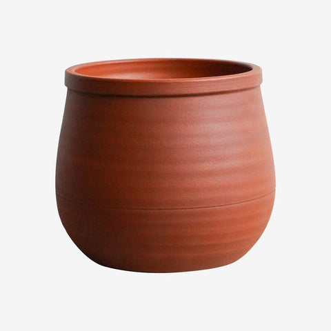 Kew Handthrown Planter in Burnt Umber Red - Sprouts of Bristol