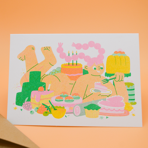 Let Me Eat Cake A6 Card - Sprouts of Bristol