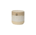 Loures Striped Reactive Glaze Ceramic Planter in Taupe - Sprouts of Bristol