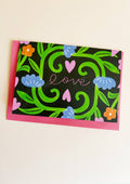 Love Vine Print Dark Eco Greetings Card - Sprouts of Bristol
