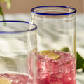 Madley Blue Tipped Highball Glass - Sprouts of Bristol