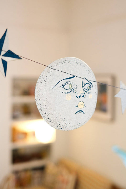 Man on the Moon Sewn Garland - Sprouts of Bristol
