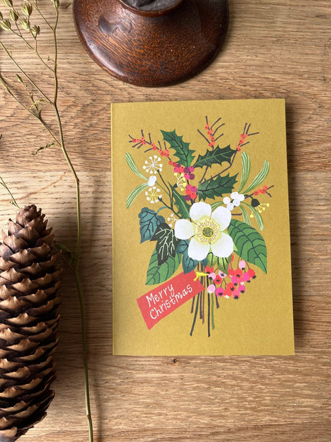 Merry Christmas Greetings Card - Sprouts of Bristol