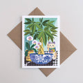 Money tree | Everyday greetings card | Lucky cat, plant - Sprouts of Bristol