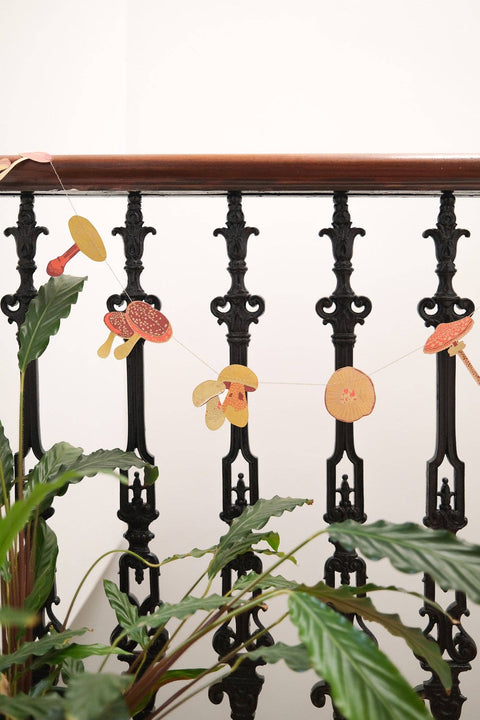 Mushroom Sewn Garland - Sprouts of Bristol