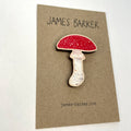 Mushroom Wooden Pin - Sprouts of Bristol