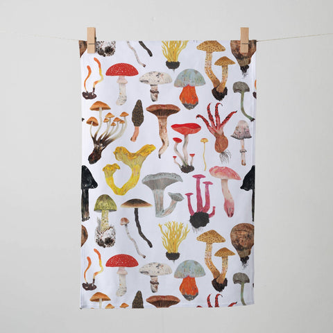Mushrooms and Toadstool Tea Towel - Sprouts of Bristol