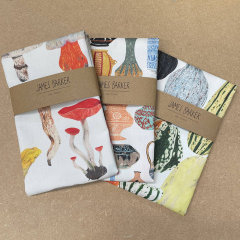 Mushrooms and Toadstool Tea Towel - Sprouts of Bristol
