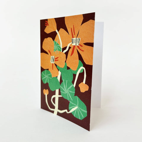 Nasturtiums Greetings Card - Sprouts of Bristol