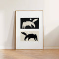 Negative / Positive Cats Art Print | Monochrome Wall Art - Sprouts of Bristol